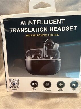 AI Intelligent Translation Headset - Black